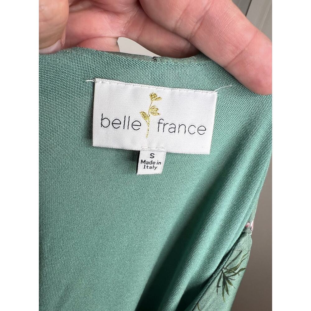Belle France Women's Floral Print Silk Blend Italy Cottagecore Blouse ~ Size S - Picture 6 of 8